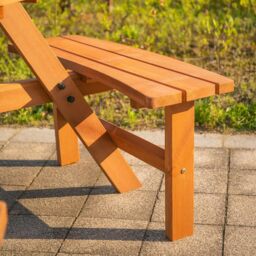 Outsunny Parasol Table and Bench Set - Size: 70 x 178 x 178cm - Brown - Wilko - thumbnail 7