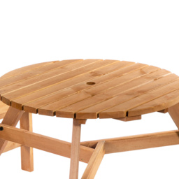 Outsunny Parasol Table and Bench Set - Size: 70 x 178 x 178cm - Brown - Wilko - thumbnail 4