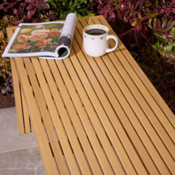 Rowlinson Kyoto 3 Seater Natural Wooden Garden Bench - Brown - Wilko - thumbnail 6