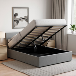 VIDA DESIGNS Veronica King Size Light Grey Linen Ottoman Bed - Wilko - thumbnail 7