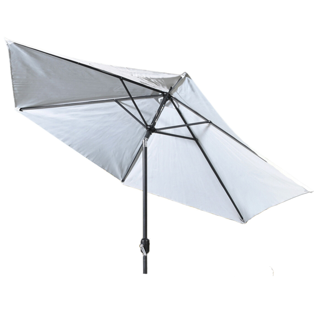 Wild Dove Crank and Tilt Parasol 2.7m - Grey - Wilko - image 1