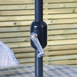 Wild Dove Crank and Tilt Parasol 2.7m - Grey - Wilko - thumbnail 6