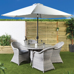 Wild Dove Crank and Tilt Parasol 2.7m - Grey - Wilko - thumbnail 3