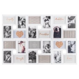 Hendon White 24 Multi Aperture Photo Frame - Size: A6 - The Port. Co Gallery - Wilko