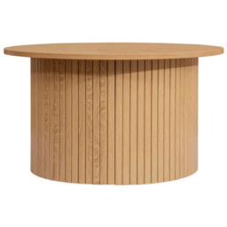 Birlea Axel Round Fluted Brown Coffee Table - Size: 40 x 120 x 80cm - SleepSoul - Wilko - thumbnail 4