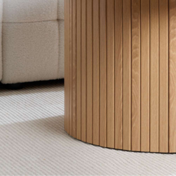 Birlea Axel Round Fluted Brown Coffee Table - Size: 40 x 120 x 80cm - SleepSoul - Wilko - thumbnail 7