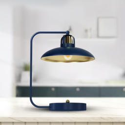Milagro Felix Blue Table Lamp 230V - Size: 30 x 36 x 45cm - Wilko - thumbnail 5