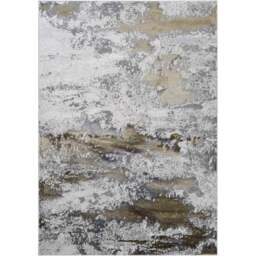 Desire Rugs Onyx Gold Living Room Abstract Area Rug 60 x 220m - Size: 60 x 220cm - Wilko