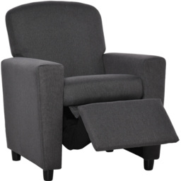Tommy Toys Grey Linen Kids Recliner with Footrest - Wilko - thumbnail 3