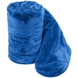 Velosso Royal Blue Mink Throw 150 x 200cm - Size: 150 x 200 x 1cm - Wilko