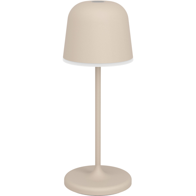 EGLO Mannera-S LED Sandy Portable Table Light - Size: 20 x 7.5 x 20cm - Cream - Wilko - image 1