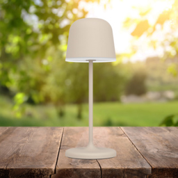 EGLO Mannera-S LED Sandy Portable Table Light - Size: 20 x 7.5 x 20cm - Cream - Wilko - thumbnail 3