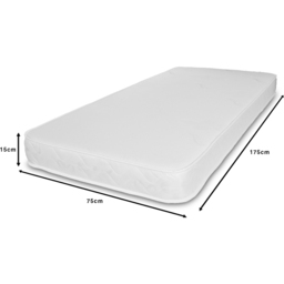 Starlight Beds Shorty All-Foam Memory Foam Medium Mattress - White - Wilko - thumbnail 6