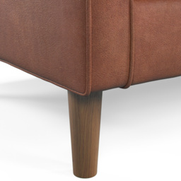 Bexhill Tan Faux Leather Armchair - Size: 82 x 65 x 75cm - Brown - Wilko - thumbnail 4