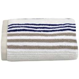 Allure Bath Fashions Striped Cotton Navy Hand Towel - Size: 50 x 90cm - Blue - Wilko