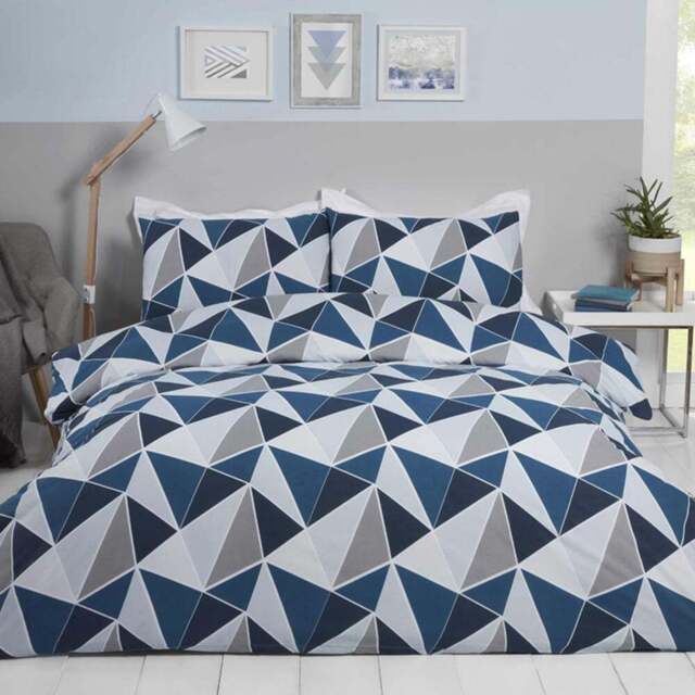 Rapport Home Leo King Navy Duvet Set - Blue - Wilko - image 1