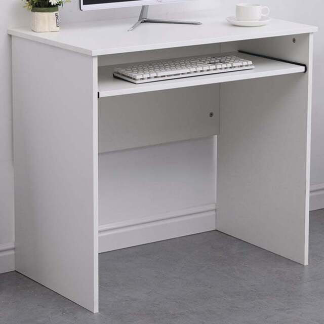 Home Source Newport White Space Saving Office Desk - Size: 75 x 48 x 80cm - Wilko