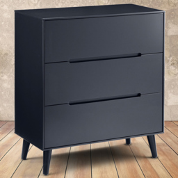 Julian Bowen Alicia 3 Drawer Matt Anthracite Chest of Drawers - Black - Wilko - thumbnail 1