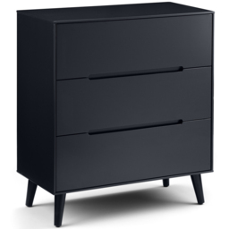 Julian Bowen Alicia 3 Drawer Matt Anthracite Chest of Drawers - Black - Wilko - thumbnail 3
