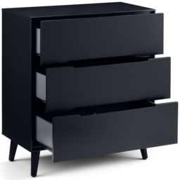Julian Bowen Alicia 3 Drawer Matt Anthracite Chest of Drawers - Black - Wilko - thumbnail 5