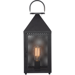 Pacific Lifestyle Folkstone Matt Black Metal Punched Lantern Table Lamp - Wilko - thumbnail 4