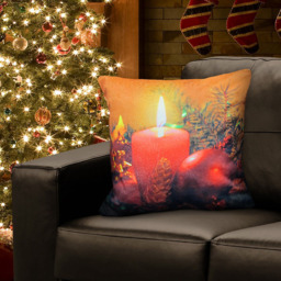 Velosso Red Christmas LED Light Up Candle Filled Cushion 43 x 43cm 2 Pack - n/a - Wilko - thumbnail 3