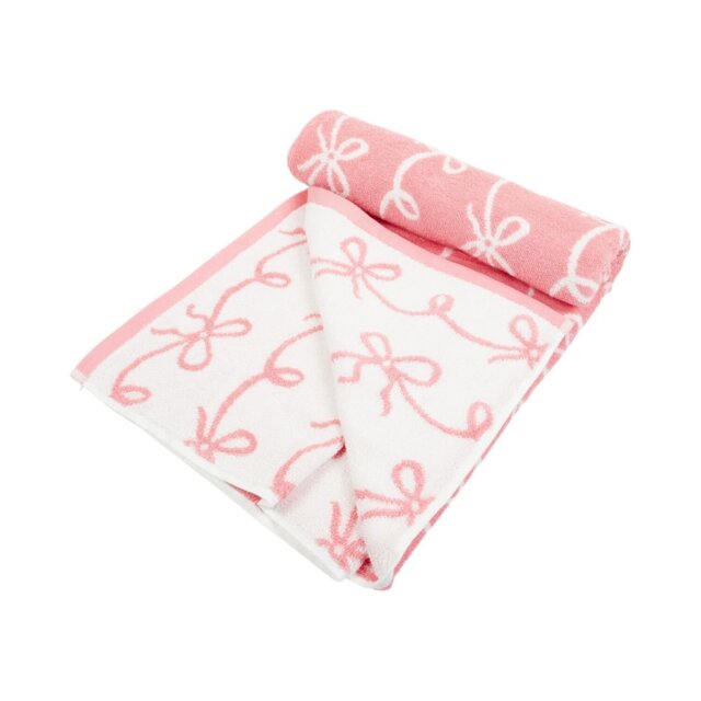 Angelina Cotton Towel Pink Bath Towel - Wilko - image 1