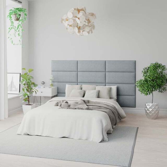 Aspire EasyMount Sky Blue Malham Weave Upholstered Wall Mounted Headboard Panels 2 Pack - Aspire Beds - Wilko - image 1