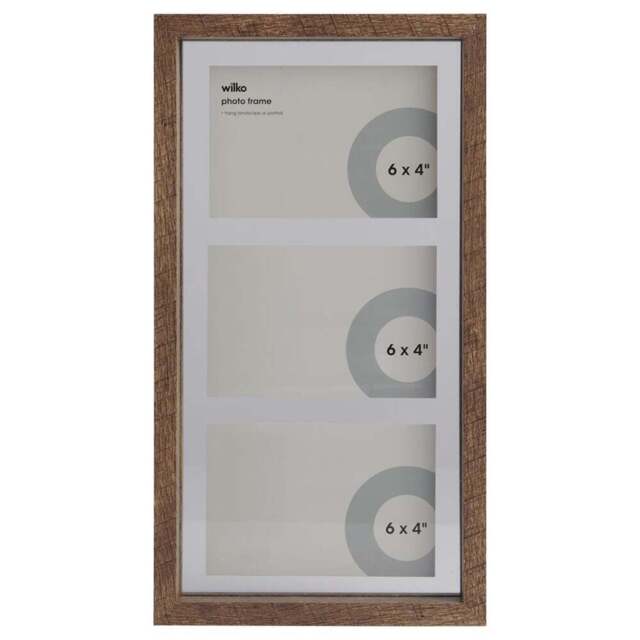 Wilko Floating Photo Frame 6 x 4inch - Size: A6 - Wood - image 1