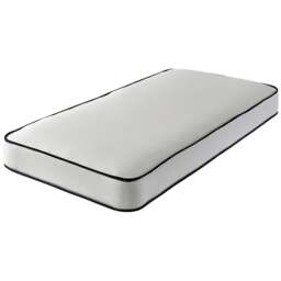 Extreme Comfort Small Single Blue and White Flat Top Open Coil Spring Mattress - eXtreme comfort ltd - Wilko