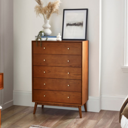 Julian Bowen Lowry 5 Drawer Cherry Ash Chest of Drawers - Grey - Wilko - thumbnail 7