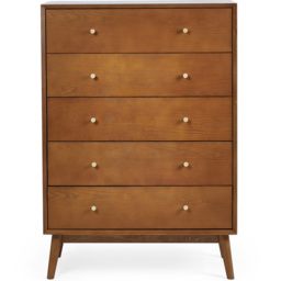 Julian Bowen Lowry 5 Drawer Cherry Ash Chest of Drawers - Grey - Wilko - thumbnail 4