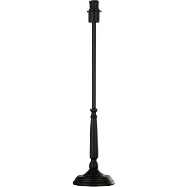 Lighting Collection Baldwin II White Spindle Black Table Lamp Base - Size: 56.5 x 16 x 16cm - Wilko - image 1