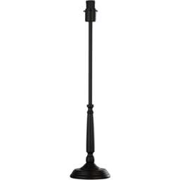 Lighting Collection Baldwin II White Spindle Black Table Lamp Base - Size: 56.5 x 16 x 16cm - Wilko