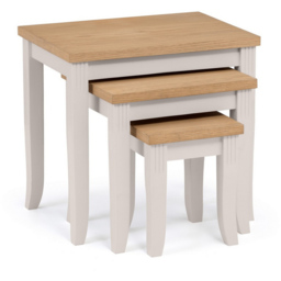 Julian Bowen Davenport Oak and Elephant Grey Nest of Tables Set of 3 - Size: 40 x 55 x 52cm - Wilko - thumbnail 3