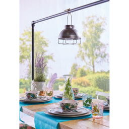 Luxform Pittsburgh Solar Powered Steel Wire Hanging Lantern - Size: 19 x 20.5 x 20.5cm - Silver - Wilko - thumbnail 3