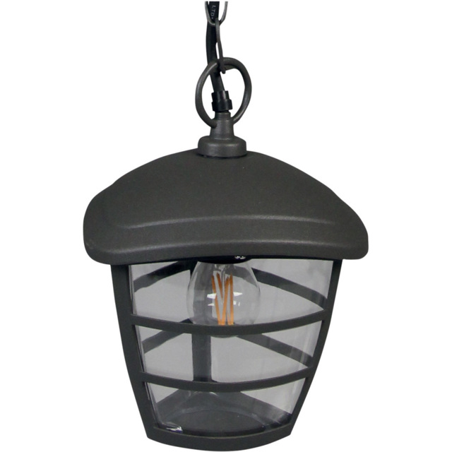 Luxform Brussels Anthracite Chain Lantern - Size: 16.5 x 16.5 x 7.3cm - Grey - Wilko - image 1