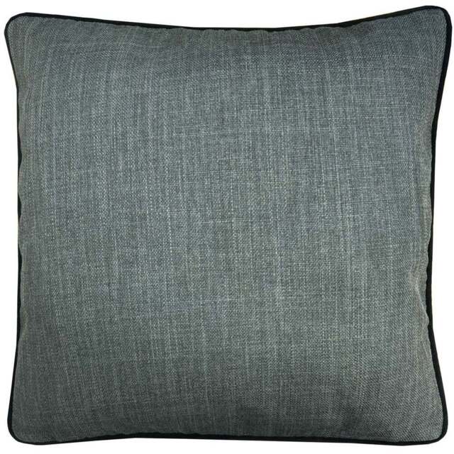 Sloane Faux Linen Cushion - Charcoal - Wilko - image 1