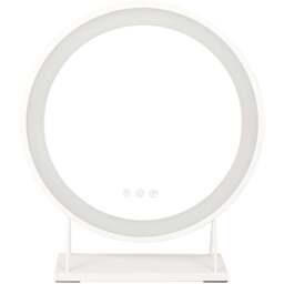 Living and Home White Hollywood LED Vanity Mirror - Size: 46 x 40 x 10cm - Wilko - thumbnail 1