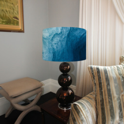 Benjamin Tate Design Big Abstract Blue Liquid Fluid Lamp Shade - Size: 45 x 26 x 10cm - Wilko - thumbnail 5