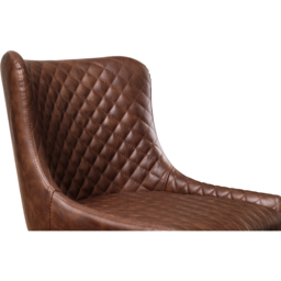 Julian Bowen Luxe Brown Faux Leather Bar Stool - Size: 55 x 47 x 106cm - Wilko - thumbnail 5