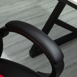Portland Black And Red High Back Faux Leather Home Computer Desk Chair - Size: 71 x 61 x 118cm - Wilko - thumbnail 5
