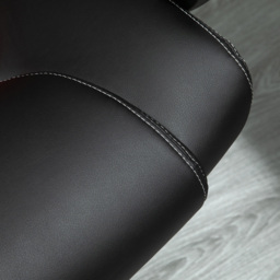 Portland Black And Red High Back Faux Leather Home Computer Desk Chair - Size: 71 x 61 x 118cm - Wilko - thumbnail 4