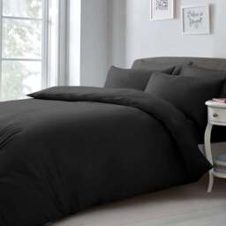 Velosso Microfibre Single Black Duvet Set - Wilko