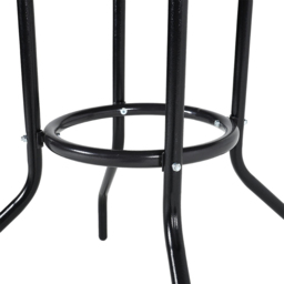 Living and Home 2 Seater Round Garden Glass Table with Parasol Hole - Black - Wilko - thumbnail 6