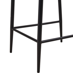 Living and Home Grey Diamond-Quilted Velvet Upholstered Bar Stool Set of 2 - Wilko - thumbnail 7