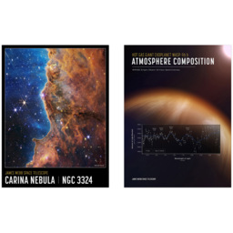 Artery8 NASA James Webb Outer Space Telescope Astronomy Wall Art Print 30 x 41cm 6 Pack - Size: 40.5 x 30.5 x 0.3cm - Multi - Wilko - thumbnail 3