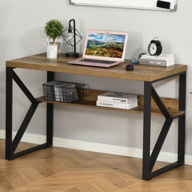 Portland Home Office Computer Writing Desk Brown - Size: 120 x 60 x 76cm - Wilko - image 1