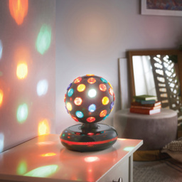 Global Gizmos Black LED Disco Ball 6 inch - Size: 22 x 17 x 17cm - Multi - Wilko - thumbnail 3