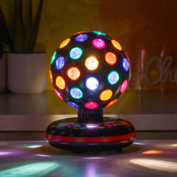 Global Gizmos Black LED Disco Ball 6 inch - Size: 22 x 17 x 17cm - Multi - Wilko - thumbnail 4